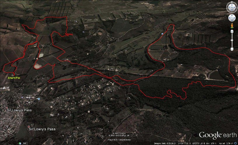 18 km race route